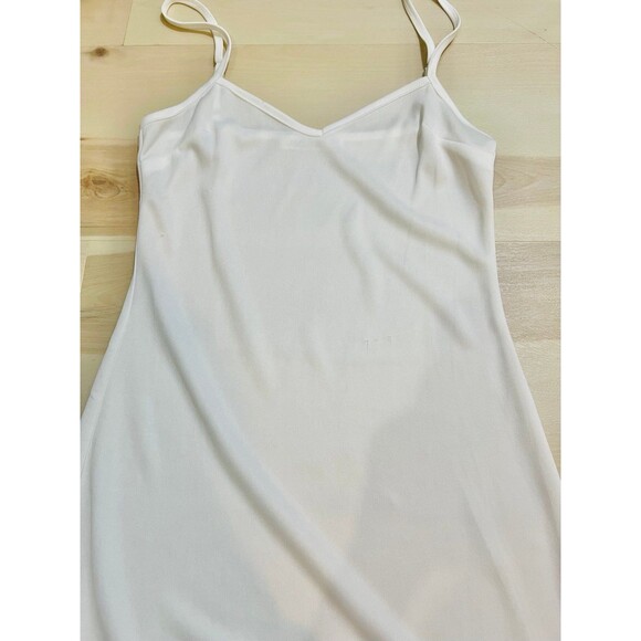 12th Tribe Small Women White Minimalist Casual Bodycon Dress - Picture 3 of 8